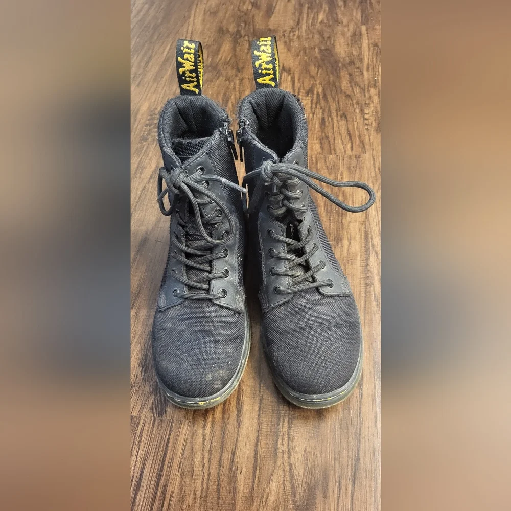 Dr Martens Airware Combs Black Boots Size 3 Combat Moto